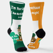 Chaussette St Patrick's Day Shamrock Cat Humor (Angulaire)