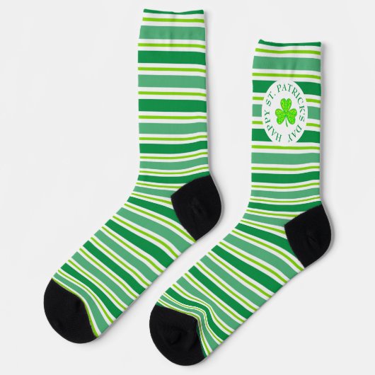 Chaussette St. Patrick's Day Stripes All-Over-Print Socks (Gauche)