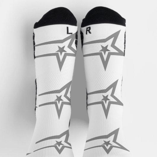 Chaussette Star Imprimé Image beau look Cool élégant (Haut)