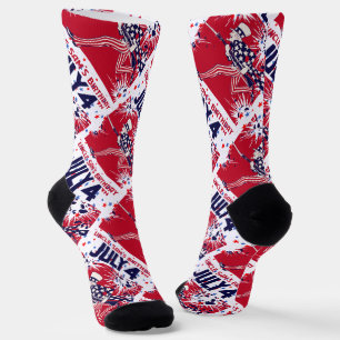 Chaussette Star Stud Oncle Sam Anniversaire 4 Juillet