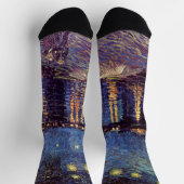 Chaussette Starry Night Over the Rhone par Vincent van Gogh (Haut)