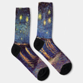 Chaussette Starry Night Over the Rhone par Vincent van Gogh (Droite)