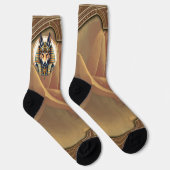 Chaussette Steampunk Anubis Fox Portrait (Droite)
