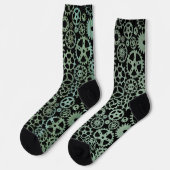 Chaussette Steampunk Verdigris Bronze Gears Chaussettes (Gauche)