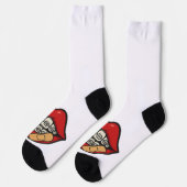 Chaussette Sticker à lèvres de dessin avec accolades et perça (Gauche)