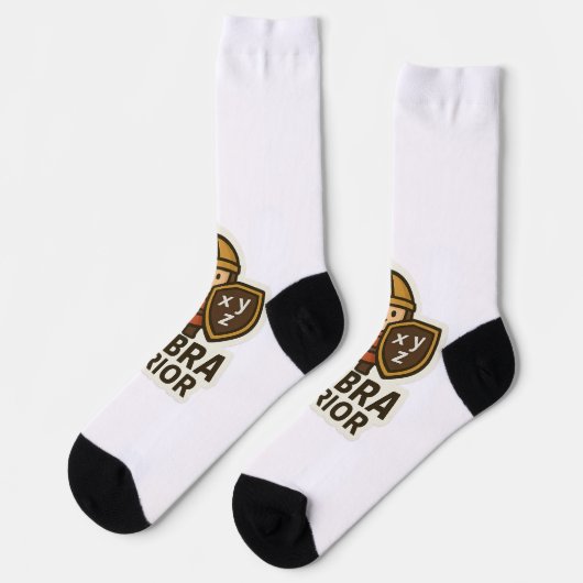 Chaussette Sticker Algebra Warrier - Mignonne Héros Math (Gauche)