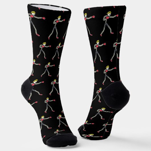 Chaussette Stickman Boxe (Angulaire)