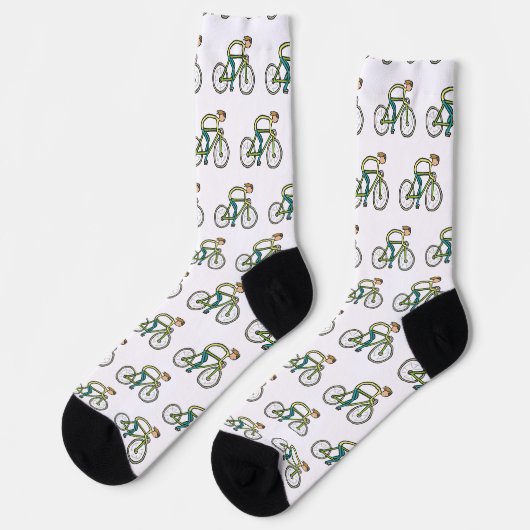 Chaussette Stickman cycliste (Gauche)