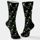 Chaussette Stickman en skateboard (Angulaire)