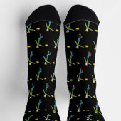 Chaussette Stickman qui lance un Frisbee (Haut)