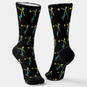 Chaussette Stickman qui lance un Frisbee (Angulaire)