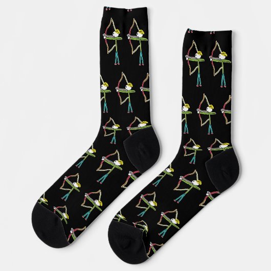 Chaussette Stickman Tir à l'arc (Gauche)