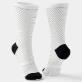 Chaussette Straight Lines and Boxes on Striped White (Angulaire)
