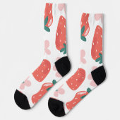 Chaussette Strawberry and flower pattern (Gauche)