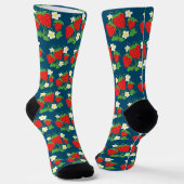 Chaussette Strawberry and Flowers Pattern (Angulaire)