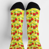 Chaussette Strawberry and Flowers Pattern Yellow (Haut)