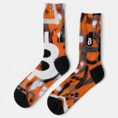 Chaussette Street Art "Bitcoin Graffiti" (Style #2) (Gauche)