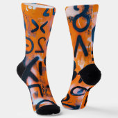 Chaussette Street Art "Bitcoin Graffiti" (Style #5) (Angulaire)