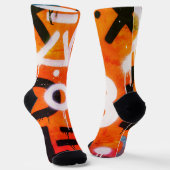 Chaussette Street Art "Bitcoin Graffiti" (Style #6) (Angulaire)