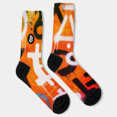 Chaussette Street Art "Bitcoin Graffiti" (Style #6) (Droite)