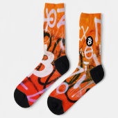 Chaussette Street Art "Bitcoin Graffiti" (Style #9) (Gauche)