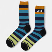 Chaussette Stripe Socks for Dad Crew Socks (Gauche)