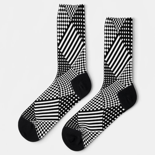 Chaussette Stripes Check Harlequin Pois Conception mixte (Gauche)