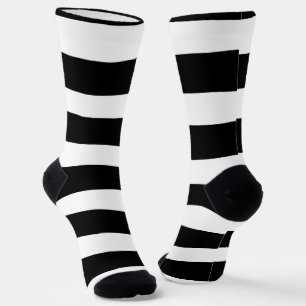 Chaussette Stripes inégales - Noir et blanc