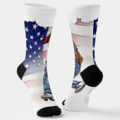 Chaussette Stunt Scooter Rider et US Flag Chaussettes (Angulaire)