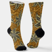 Chaussette Style Batik Floral Abstrait africain (Angulaire)