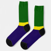Chaussette Style de bloc couleur bleu vert (Gauche)