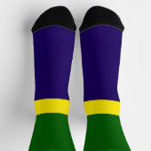 Chaussette Style de bloc couleur bleu vert (Haut)