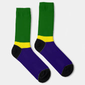 Chaussette Style de bloc couleur bleu vert (Droite)