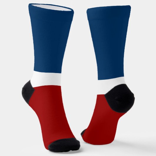 Chaussette Style de bloc de couleur bleu blanc