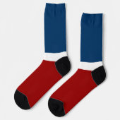 Chaussette Style de bloc de couleur bleu blanc (Gauche)