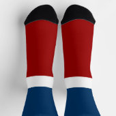 Chaussette Style de bloc de couleur bleu blanc (Haut)