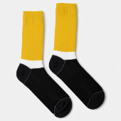 Chaussette Style de bloc de couleur noir blanc jaune (Droite)