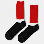 Chaussette Style de bloc de couleur noir rouge (Gauche)