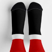 Chaussette Style de bloc de couleur noir rouge (Haut)