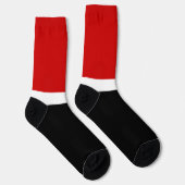 Chaussette Style de bloc de couleur noir rouge (Droite)