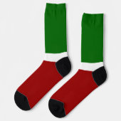 Chaussette Style de bloc de couleur rouge vert (Gauche)