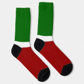 Chaussette Style de bloc de couleur rouge vert (Droite)