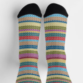 Chaussette Style de point de tricot rayé (Haut)