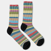 Chaussette Style de point de tricot rayé (Droite)
