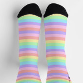 Chaussette Style Décora Pastel Rainbow Stripes (Haut)