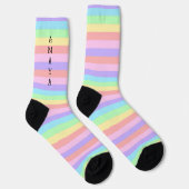 Chaussette Style Décora Pastel Rainbow Stripes (Droite)