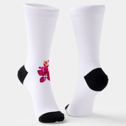 Chaussette Style floral, ArtyClick Crimson, Or léger (Angulaire)