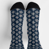 Chaussette Style hivernal Motif de flocon de neige (Haut)