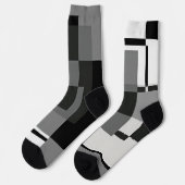 Chaussette Style Mondrian gris Abstrait moderne géométrique c (Gauche)