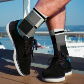 Chaussette Style Mondrian gris Abstrait moderne géométrique c